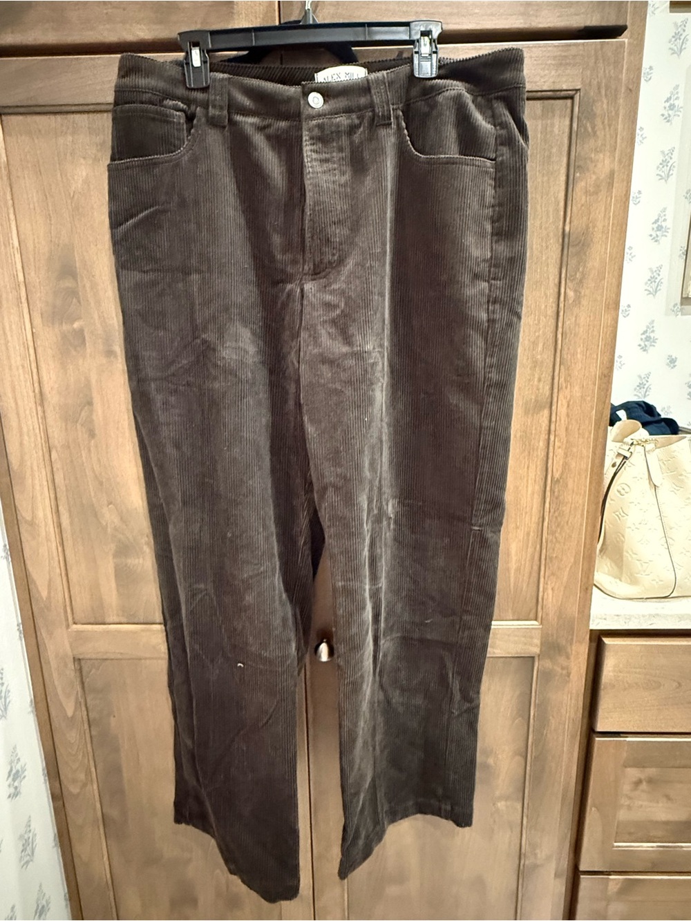 Alex Mill Dark Brown Corduroy Straight-Leg Pants